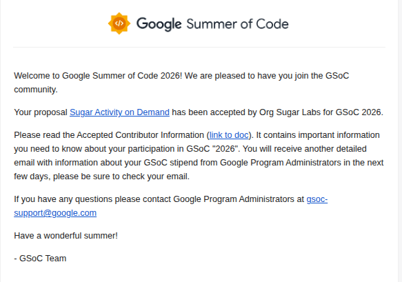 Selected for Google Summer of Code 2025